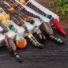 Buddhist Mala Wood Beads Necklaces