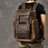 Men's Genuine Leather Backpack Large Capacity Retro  Laptop Backpack