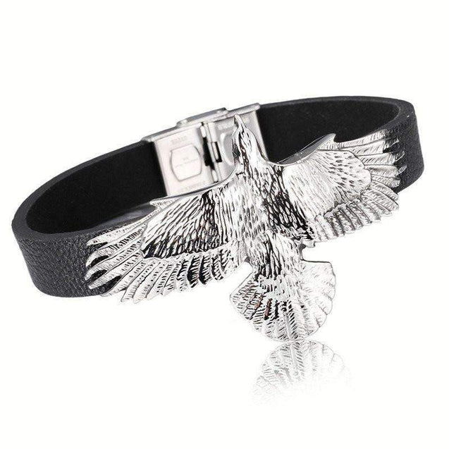 Leather Eagle Bracelet