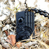 Black Obsidian Pendant Carving Dragon Necklace