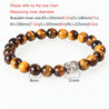 3 Set/PCS Buddha Tiger Eye and Blue Agate Beaded Bracelets