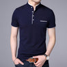 Men's Mandarin Collar Polo Shirt
