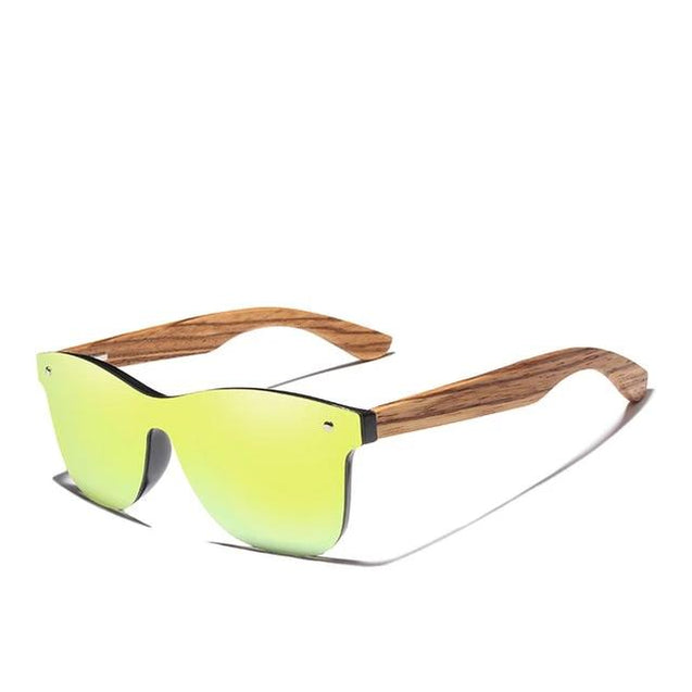 mens wooden sunglasses green