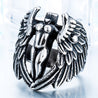 Headless Guardian Angel Ring With Feather Wings