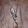 Mens Bullet with Eagle Pendant Necklace