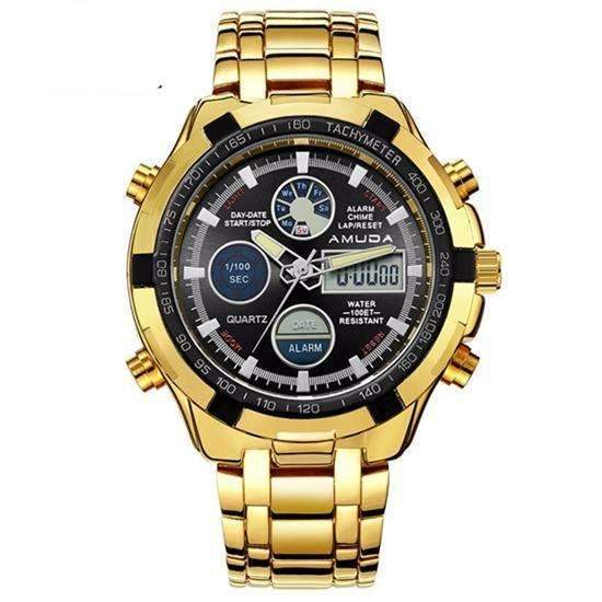 Men's Luxury Dual Time Quartz Watch - [4 Variants]