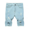 Men's Skinny Hole Jeans Ripped Shorts