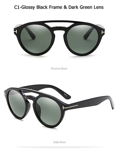 Clint Style Round Frame Vintage Sunglasses