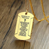 Mens Dog Tag Necklace with "God grant me the serenity" Stainless Steel