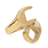 Men's Wrench Ring in Gold, Silver and Black Steel