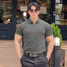 Men's Solid Color Muscular Polo Shirts