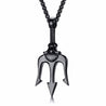 Neptune Trident Pendant Necklace in Stainless Steel for Men