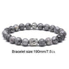Grey Stone Beads Buddha Bracelet