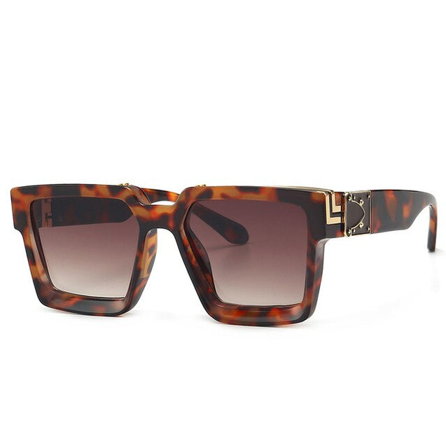 Luxury Sunglasses Men Thickened Frame Oversized Sunglasses