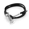 Viking Axe Bracelet, Mens Leather Bracelet