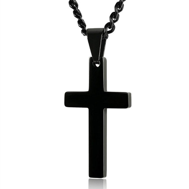 Cross Pendant Necklace for Men available in Black, Gold & Silver Color