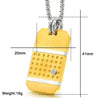 Men Military Dog Tag Pendant Necklace