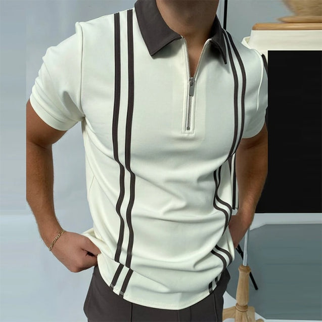 Men's Geometric Printed Polo Shirts