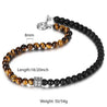 Natural Tiger Eyes Stone Beaded Necklace for Mens
