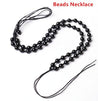 Black Carved Fish Obsidian Pendant Necklace