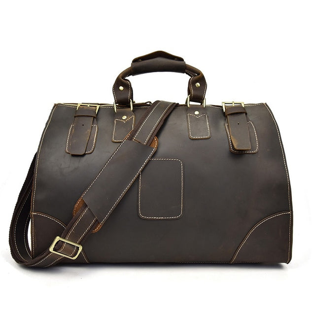 High Quality Crazy Horse Leather Duffle bag