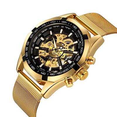 Automatic Skeleton Watch With Stainless Steel Band