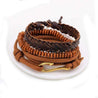 Men's Leather bracelet 4PCS/SET