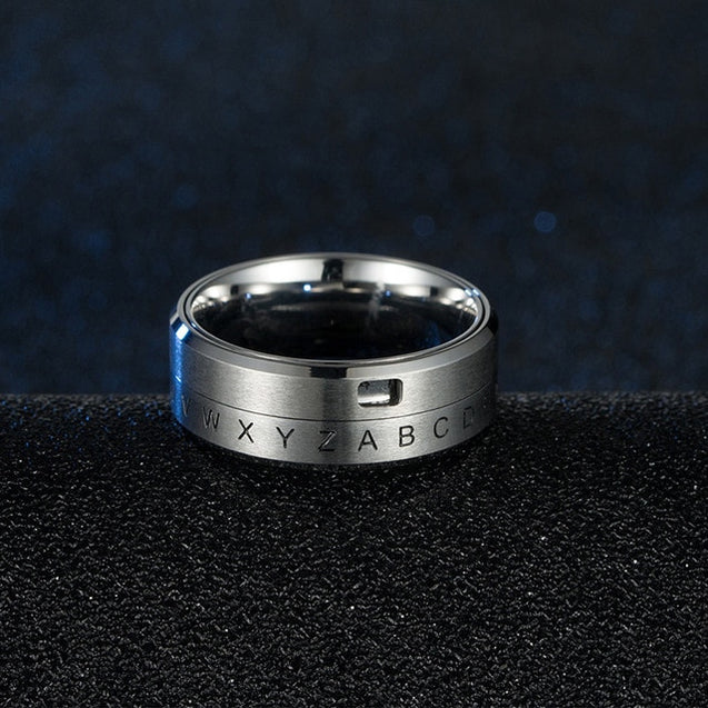 Fidget Spinner Ring Men's Stainless Steel Spinning Ring