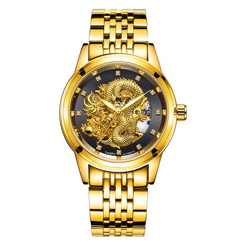 Dragon Carved Face Mechanical Watch
