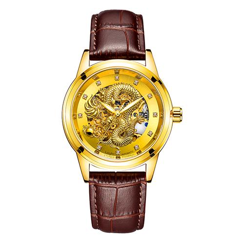 Dragon Carved Face Mechanical Watch