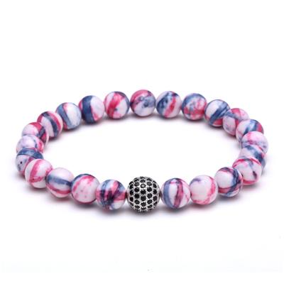 Mens Disco Ball Bracelet  With Colorful Stones